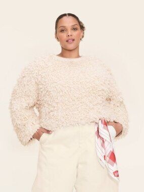 K-207 Woolrich X Target Women's Medium Loopy Yarn Crewneck Pullover Sweater - Cr